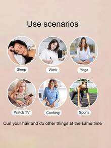 1/3PCS Heatless Curling Iron Set, Satin Material Rollers, Flexible Metal Accessories, High Elasticity, Sleep Foam Sponge Heatless Curling Iron, Large Wave Hair Ring Set, Lazy Curling Iron, Suitable For Sleep, Creating Relaxed And Natural Loose Curls - multicolor - View 6