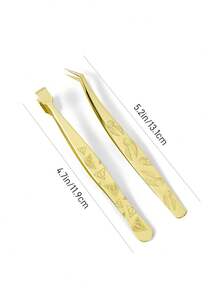 HARRY POTTER X SHEIN Wizard Themed Gold Eyelash Tweezers, Precision Curved & Straight Lash Applicator Tweezers For False Eyelashes, Professional Makeup Tool For Beauty & Fans, Single Or Set Available - Multicolor - View 8