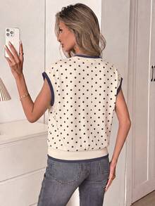 SHEIN LUNE Women's V-Neck Printed T-Shirt, Versatile Summer Top - Multicolor - View 2