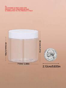 6pcs Plastic Wide-Mouth Bottles Sub-Packaging Storage Cans Manicure Accessories Transparent High-Quality Bottles Handmade Accessories Storage Classification Tools Studio Must-Have 200ml 250ml - Multicolor - View 4
