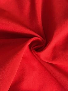 Sweetra 大尺碼可愛青蛙印花休閒吊帶褲 - 紅色 - 查看 7