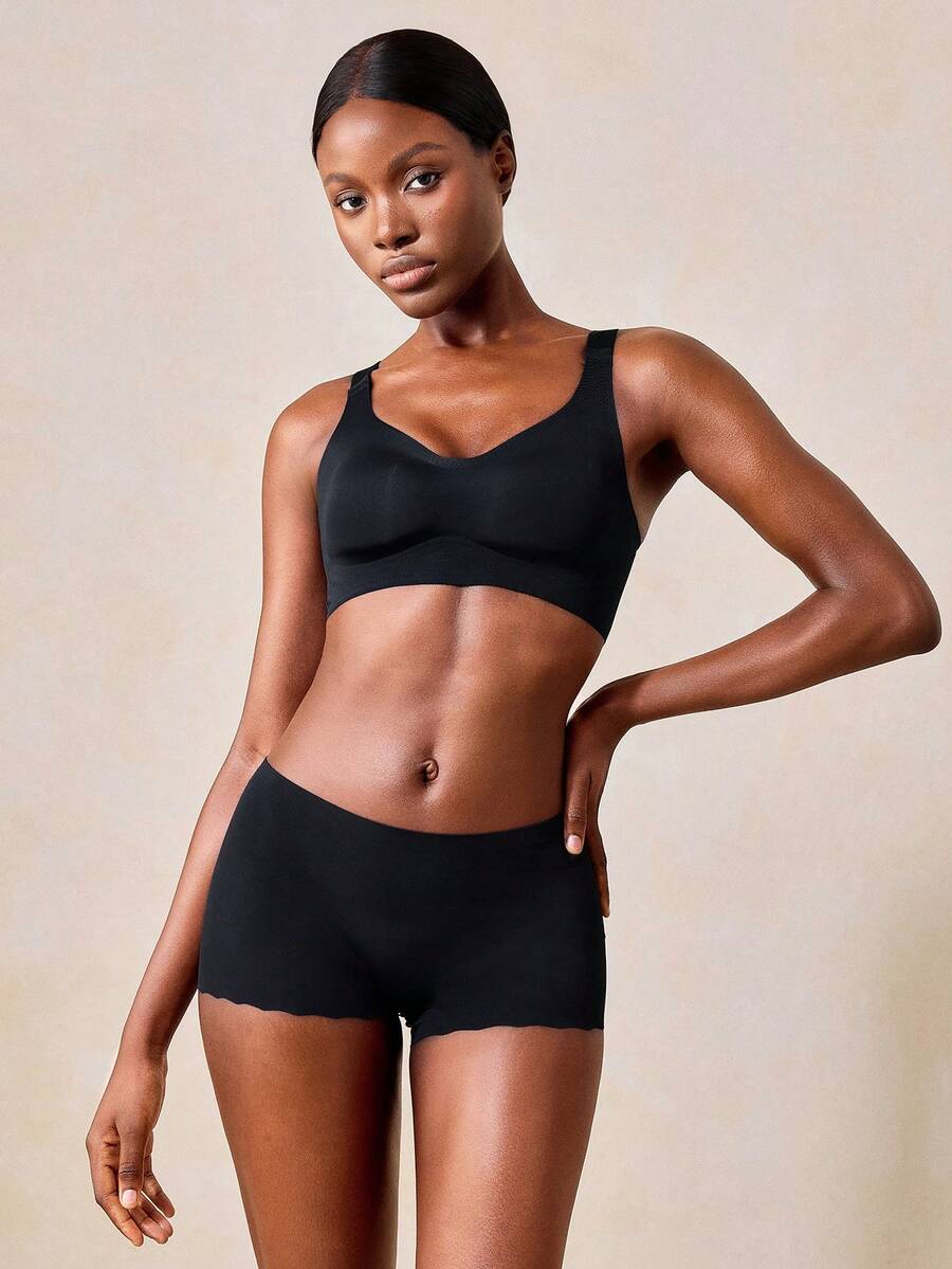 Veilyse Affordable Plus Size Seamless Backless Wireless Adjustable Strap Sports Bra, Thin
