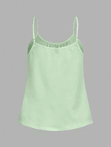 SHEIN EZwear 3件組 女款抓皺寬鬆吊帶背心上衣，可調節肩帶，適合春夏季 - 彩色 - 查看 4