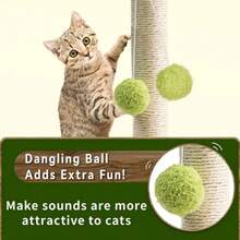 Kitten Scratching Post, Cute Leaf-Shaped Design, With Sisal Rope, Indoor Cat Scratching Tree, Pet Supplies - Coffee Brown - View 4