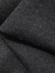Livesso Women's Solid Color Raglan Long Sleeve Zipper Placket Fur Collar Hooded Jacket - Black - View 6