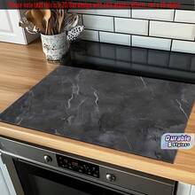 Anti-Slip Heat-Resistant Stove Cover Pad For Induction & Glass Cooktops. 2D Flat Rubber Protector Mat, Scratch-Resistant For Ovens, Washing Machines, Dryers & Kitchen Decor. - Multicolor - View 2