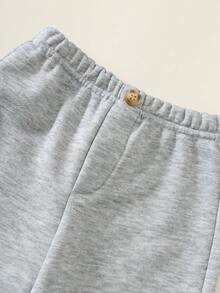 Unisex Baby Jungen/Mädchen Baby Jungen 2 Stücke Set Herbst/Winter Lässig Vielseitig Weite Jogginghose Mehrteiliges Set, Baby Jungen Outfit Sets, Baby Jungen Herbst/Winter Kleidung, Baby Unterteil, Squishy - Schwarz und Weiss - Übersicht 5