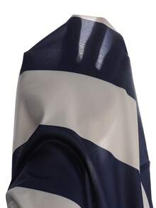 Boys Navy Striped Polo & White Straight Pants With Knit Shawl For Commute, Trips, Gathering, Dining & Back To School - Navy Blue - View 10
