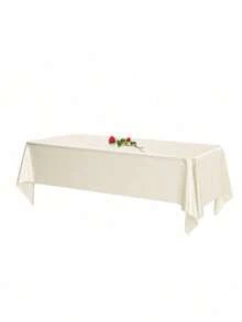 2件裝 145x260cm (57.1x102.4in) 緞面桌巾 – 光滑面料 婚禮餐飲宴會聖誕節桌飾 - 米色 - 查看 8