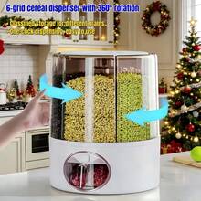 Contenedor de almacenamiento de arroz para el hogar, contenedor de almacenamiento de granos, hermético de alta gama, a prueba de insectos y a prueba de humedad - Multicolor - Ver 7
