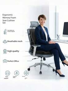1 PC Breathable Airflow Lumbar Support Pad With Elastic Strap Ergonomic Home Office Chair Back Support Car Seat Cushion For Home And Car Ventilated Cooling Long Sitting Comfort - standard - View 5