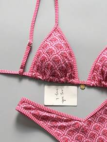 Swim Mod Bộ bikini dây mảnh in hoa ngẫu nhiên gợi cảm cho nữ, mùa hè - Nhiều màu - Xem 5