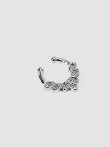 MortiRose 1pc Adjustable Silver-Color Rhinestone Nose Clip (Non-Piercing), Suitable For Daily Wear - Silver - View 4