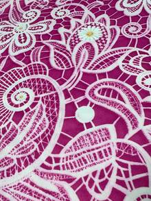 EMERY ROSE Best-Selling Premium T-Shirt/Print Design-Non-Textured/Full-Length Floral Pattern Lace Pattern Design/Daisy Print Pattern/Casual Commute Casual Off-Shoulder T-Shirt - Pink - View 4