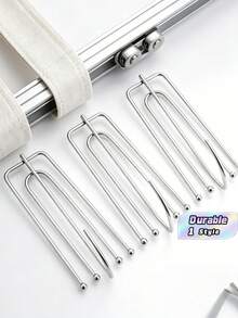 45pcs Stainless Steel Curtain Clip Hooks, 4-Claws Curtain Clip Hooks Applicable For Windows, Doors, …Bathroom Curtains Gifts Birthday Graduatio - multicolor - View 1