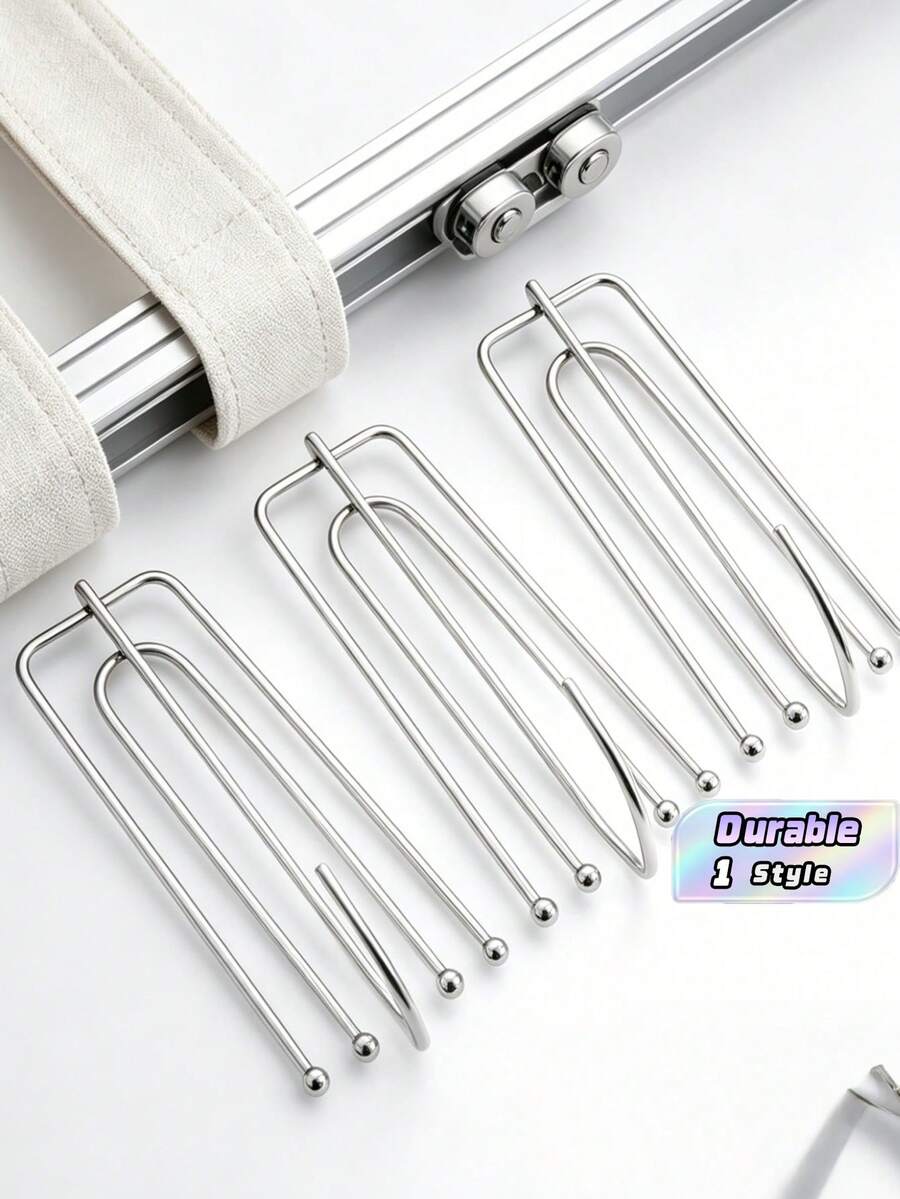 45pcs Stainless Steel Curtain Clip Hooks, 4-Claws Curtain Clip Hooks Applicable For Windows, Doors, …Bathroom Curtains Gifts Birthday Graduatio - multicolor - View 1