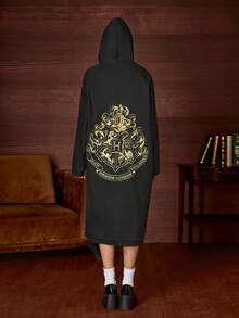 HARRY POTTER X SHEIN 1 Badge Pattern Printed Adult Raincoat, Adult Poncho, A Variety Of Sizes To Choose From, Suitable For Men, Women, Reusable, Suitable For Commuting, Outings, Travel, Magic Academy - general purpose - View 5