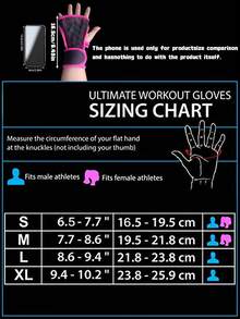 1 Pair Ventilated Weight Lifting Workout Gloves For Men Women, Built-In Wrist Wraps And Non-Slip Palm Silicone Exercise Gym Gloves For Cross Training Powerlifting. - Pink - View 4