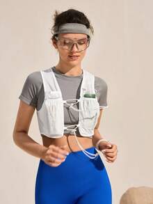 Exploreva Áo vest ngắn ngoài trời có dây rút điều chỉnh được - trắng - Xem 5