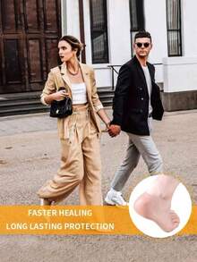 1Pair Anti-Friction High Heel Shoe Pads, Individually Packaged, Silicone, Invisible, Nude, Heel Shape, Anti-Chafe, Shoe Heel Pads & Foot Pads For Women, High Heels, Sandals, Flats, Daily Wear, Travel, Blister Prevention, Pain Relief, Home, Gift, New. - multicolor - View 7