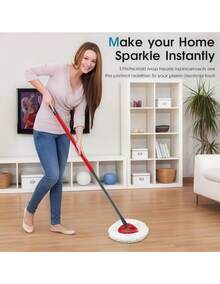 3/1pc Microfiber Deep Cleaning Mop Heads Set Spinning Mop - Super Absorbent, Washable Refills For Bathroom, Kitchen, Living Room, Bedroom & Hard Floor - multicolor - View 6