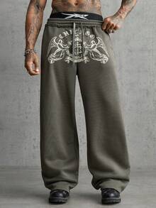 AXEPEAK Pantalones de chándal con estampado de ángel para hombre - Multicolor - Ver 3