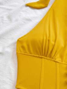 Soleia Spring/Summer New Back To School Casual Vacation Western Beach Wedding Guest Outfit Graduation Brunch Women's Clothing St. Patrick's Day Spring Break - Yellow - View 6
