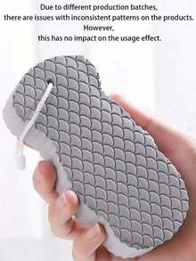 1pc Universal 3D Embossed Loofah Sponge, Body Cleaning Tool - Grey - View 12