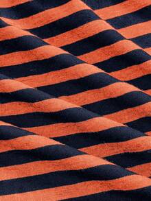 ROMWE Goth Y2k Hot Girl Retro Striped Fitted Tube Top - Orange - View 4