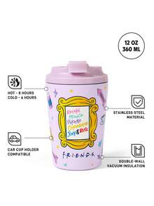 FRIENDS X SHEIN 360ml / 12oz 防漏不鏽鋼便攜隨行杯 - 淡紫色 - 查看 2