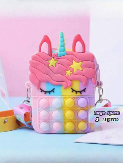 Set de 1/3/6 piezas de juguetes antiestrés con temática de unicornio - Juguetes táctiles para aliviar el estrés y la ansiedad - Regalos de cumpleaños (estilo aleatorio)