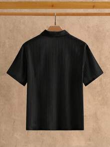 HIMLAND 3件/包 夏季男士極簡冰絲感短袖 Polo 衫 - 黑色 - 查看 6