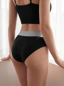 Liftille 5pcs/Set Women's Colorblock Bikini Briefs - Multicolor - View 5