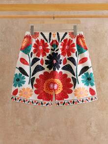 Manfinity VCAY Men's Floral Print Drawstring Waist Casual Vacation Shorts, Father's Day Gifts - Multicolor - View 2