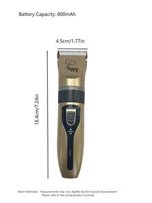 1件裝寵物美容套裝，附靜音電動理髮器，可充電式，多功能，適用於修剪毛髮與剪寵物毛 - 彩色 - 查看 7