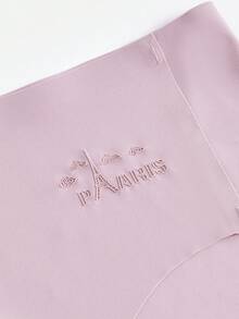 Bralution 5pcs/Pack Letter Embroidery Solid Color Seamless Panties - Multicolor - View 9