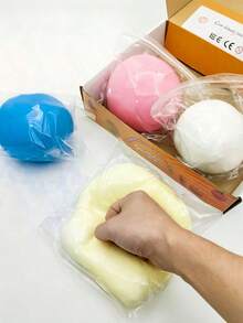 10cm Super Large Fluid Cheese Ball, Stress Relief Giant Fluid Ball, Big Slow Rebound Squeeze Toy, Super Large Fluid Stress Relief Toy, Mud Feeling Mochi Squeeze Toy, Surprise Gift, Birthday Gift, Christmas Gift, Perfect Gift, Gift Toy - Multicolor - View 2