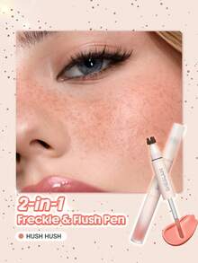 SHEGLAM Sunspell Penna per Lentiggini e Guance-Hush hush Timbro Penna Lentiggini Tinta Liquida Blush Liscio Lunga Durata Anti-Sbavatura Anti-Sudore Combo Multiuso - Hush Hush - Visualizzare 11