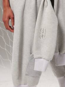 NYA SZN Short Knee Length Tie Detail Jogger Sweatpant Heathered Grey Athletic Athleisure Gym Brunch Going Out Lounge Summer Outfits For Women - Grey - View 5