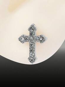 MortiRose 3pcs Delicate Fashionable Versatile Personalized Niche Rhinestone Cross Wing Earrings, Not Suitable For Daily Wear But Suitable For Festivals ,Party - Cross Wings - View 6