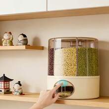 Contenedor de almacenamiento de arroz para el hogar, contenedor de almacenamiento de granos, hermético de alta gama, a prueba de insectos y a prueba de humedad - Multicolor - Ver 8