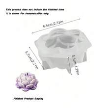 大號和小號蓮花香氛蠟燭矽膠模具 DIY 環氧樹脂花朵手工皂膠水應用模具 批發 - 白色 - 查看 5