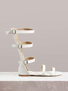 Styleloop Women's Flat Sandals, Bohemian, Beach Vacation, Western Wind, Summer Wear, Travel Essentials - White - View 2