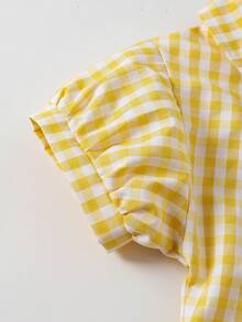 55%Cotton,Tween Girl Crew Neck 2 In 1 Patchwork Casual Versatile Daily Wear Shirt,Random 1pc Sent - Multicolor - View 5