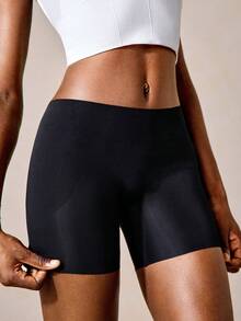 Veilyse Seamless Padded Hip Enhancing Shapewear Briefs For Women, Icy Silk Thin Panties With Fixed Water-Drop Foam Pads - Black - View 7