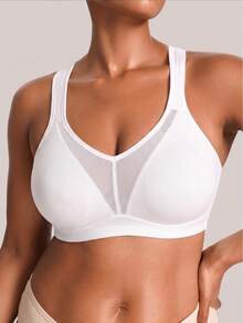 Barelissa 1pc Plus Size Wireless Bra - White - View 6