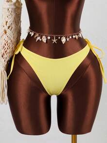 Bellisia Women's Casual Vacation Lemon Print Camisole Yellow Bikini Set Elegant Tank Top Women's Beachwear Women's Beach Bikini Summer 2026 Women's Summer Holiday, Graduation Season, Wedding Season, Back To School Season, Easter Season Party And Lunch Cute Casual Summer Camisole - Sweet, Romantic, Country Style - Yellow - View 3