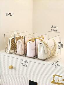 1/2/4 PCS Transparent Multifunctional Detachable Dividers Space Saving Wardrobe Storage Bags With Shelf Organizer Set For Bedroom Bathroom Office Car Desk Drawer Closet Clothes Sweater Jeans Socks Underwear Storage Bins Drawer Dividers Closet Organiz - Multicolor - View 2