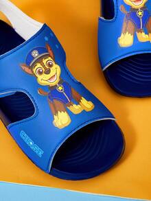 SHEIN | PAW Patrol 夏季兒童與幼兒藍色可愛卡通EVA涼拖鞋，透氣柔軟舒適，男孩適用室內外、遊樂場，拖鞋涼鞋 - 藍色 - 查看 5