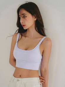 DAZY Women Solid Sports Bra Underwear - White - View 3